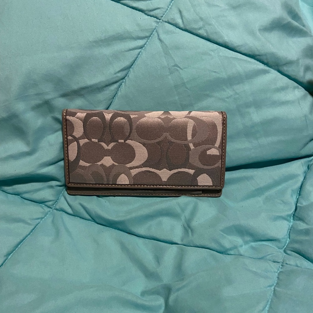 Coach checkbook wallet